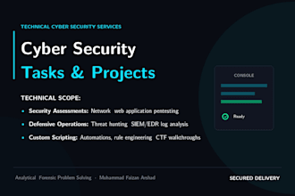 technical cybersecurity tasks and projects