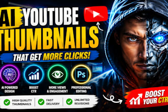 design a scroll stopping ai youtube thumbnail
