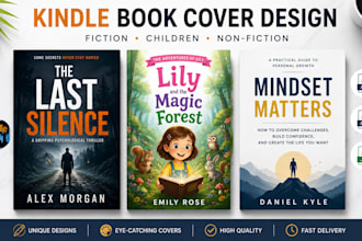 design a professional amazon kdp book cover for kindle and paperback