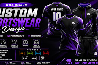 design custom sportswear, teamwear, gym wear and activewear