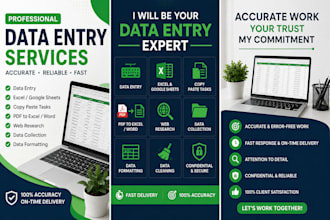 accurate data entry and excel tasks