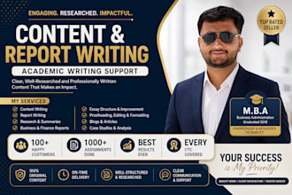 write content, reports and provide academic writing support