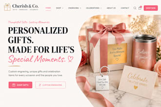 build wix custom engraving website gift shop website celebration items website