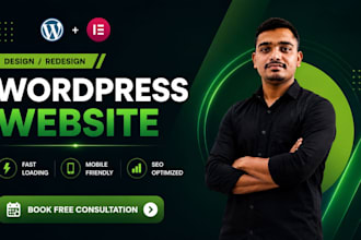create and redesign wordpress website with elementor