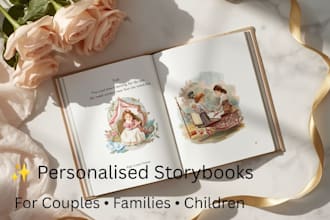 create a personalised storybook for couples, families and special occasions