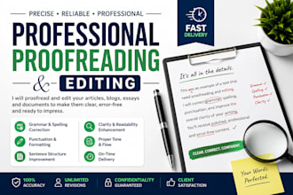 proofread and edit your article, blogs and essays