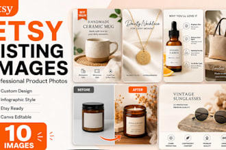 design etsy listing images for digital and physical products