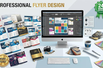 design a professional flyer, poster, brochure, or print ad