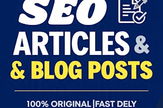 write seo articles, blog post and website content