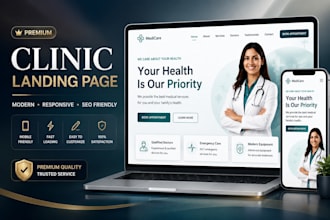 design dental clinic website or landing page