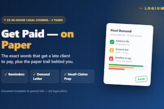 write a demand letter to recover your unpaid invoice