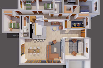 offering floor plan redraws 2d and 3d