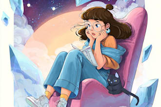draw cartoon style illustration