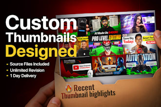 desgin high CTR youtube thumbnails that get more clicks