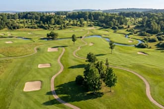 design golf terrain masterplan, golf fairway,bunker design, course visualization