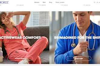 build medical equipment shopify store pharmacy, healthcare website scrubs store