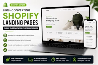 design a high converting shopify landing page