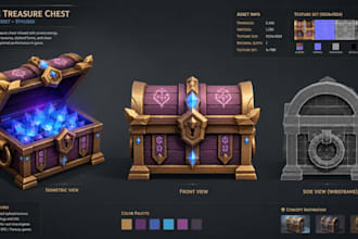 sculpt low poly stylized 3d props for game assets