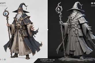 turn your 2d concept art into a 3d printable digital sculpt