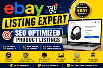 ebay listing expert, professional ebay listings,ebay  SEO