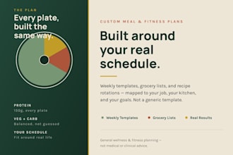 build your personalized meal and fitness plan