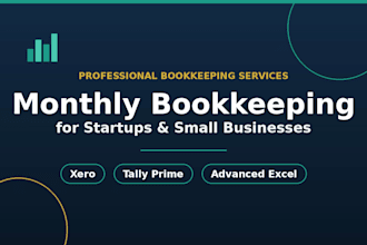 be your monthly bookkeeper for startups and small agencies