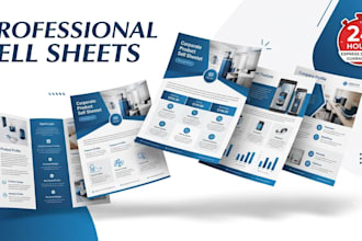 design a professional sell sheet, sales sheet or one pager in 24hr