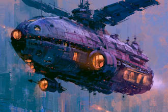 draw high quality spaceship concept
