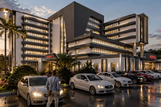 construct emergency hospital, architecture cgi, digital layout, 3d visualization