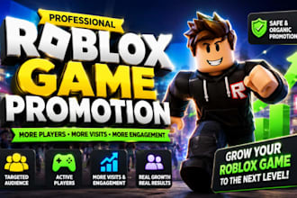 roblox promotion, roblox game ads, roblox growth, roblox marketing, roblox