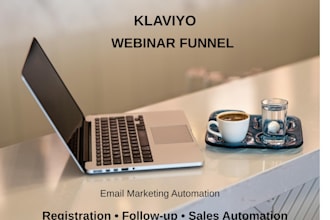 build klaviyo webinar funnel and email sales automation