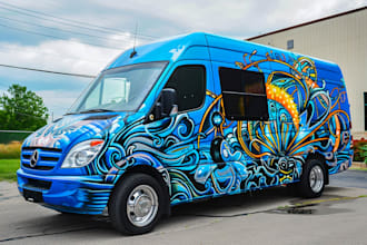make branding vehicle wrap, car wrap, van wrap caravan