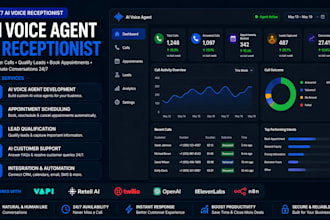 build ai voice agent, ai calling agent, ai receptionist with vapi, twilio, n8n