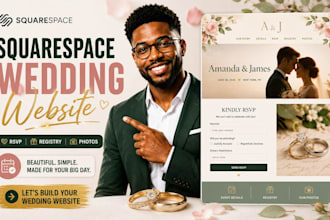 build a squarespace wedding website with rsvp, registry and guest list