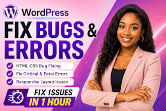 fix wordpress issues, fix wordpress error, wordpress bug fix, fix critical error