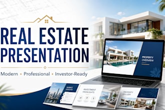 create professional real estate marketing materials and presentation