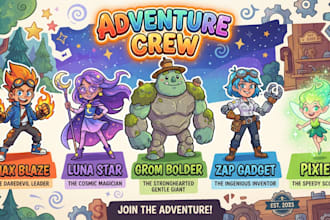 draw cartoon or mascot character illustration
