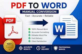 manually convert PDF to word documents