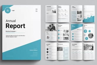 design a professional annual report, company report and csr report