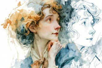 paint with watercolor for illustration and clipart