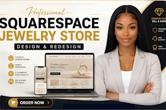design squarespace jewelry store website,  redesign online jewelry store website