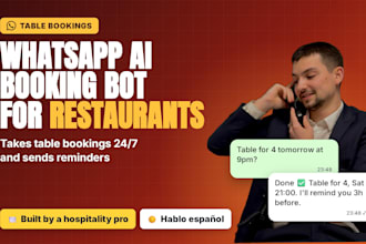 build a whatsapp ai booking chatbot for your restaurant table reservations