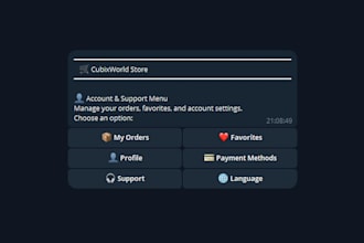 build professional telegram shop bot
