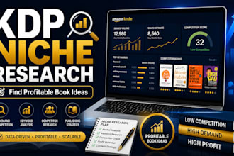 research profitable kindle niches and low competition book ideas for amazon KDP