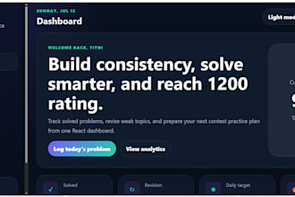 build a responsive react landing page with tailwind CSS