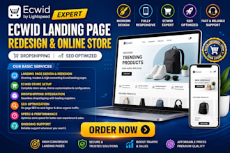design ecwid landing page redesign ecwid website dropshipping online store seo