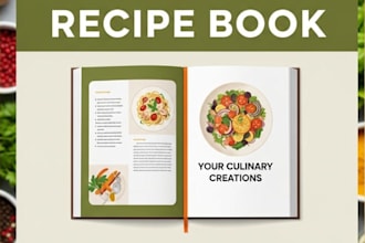 design cookbook recipe book meal plan ebook