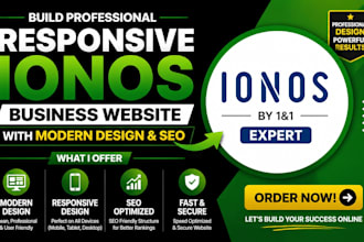 build professional responsive ionos business website with modern design and SEO