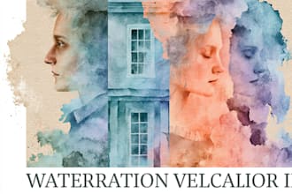 hand draw digital watercolor illustration and clip art