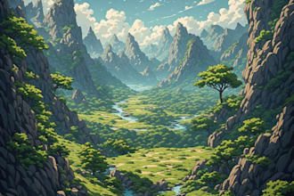design detailed fantasy landscapes and environments